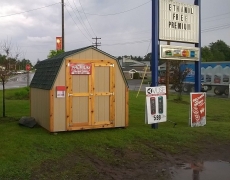 8′ x 8′ Gambrel Storage Shed on Display in L’Anse