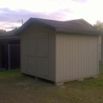A sideview of a Premium Pole Building & Storage Shed gable done for a Wetmore client near Munising, MI