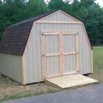 Front view of the gambrel shed