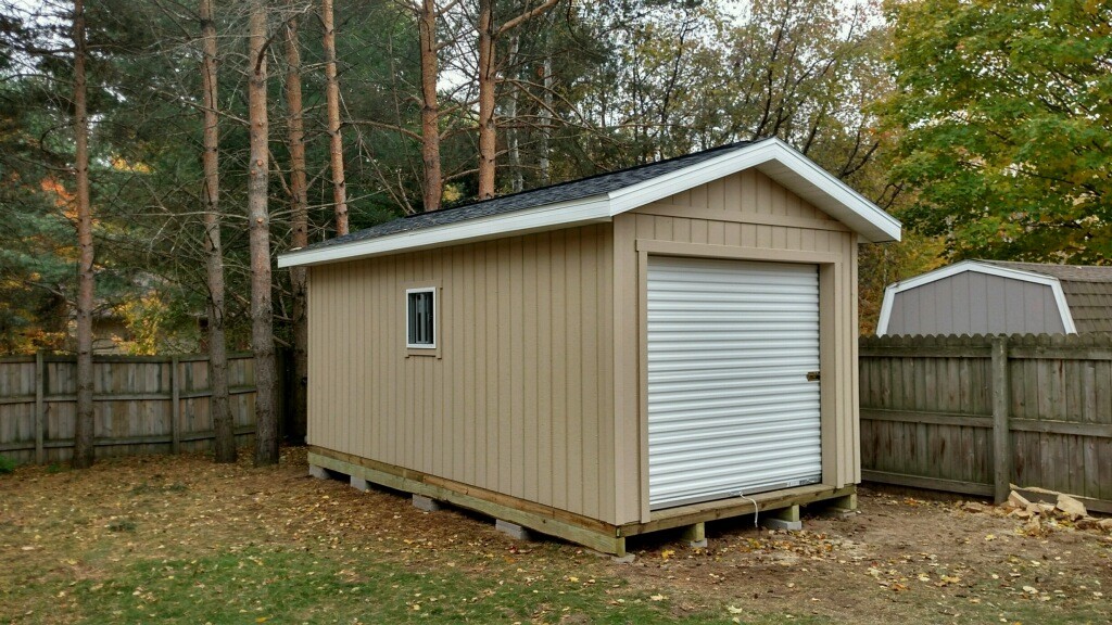 Premium Pole Buildings and Storage Sheds Gable Roll Up Door Custom Shed in Marquette Michigan