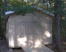 A New Premium Gable Shed for A Gwinn Home Owner