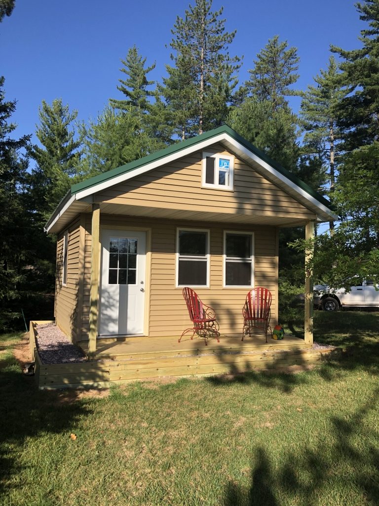 Picture of our beautiful new cabins we have to offer.