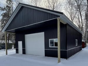 Pole-Barn-Barndominium-Post-frame-building-big-bay-marquette-county-builder-metal building-front-2