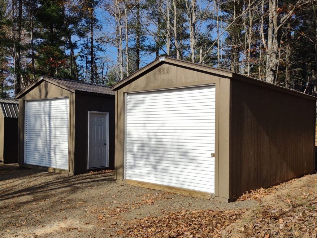 Two-Gable-sheds-In-Fall