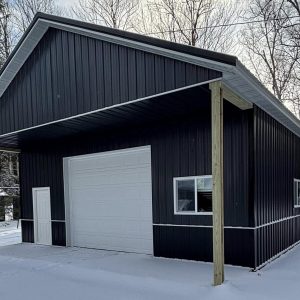 Pole-Barn-Barndominium-Post-frame-building-big-bay-marquette-county-builder-metal building-front-2