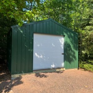 small-green-pole-building